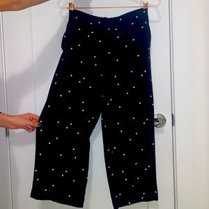 LOFT Black Polka-dot Pants *NEVER WORN*